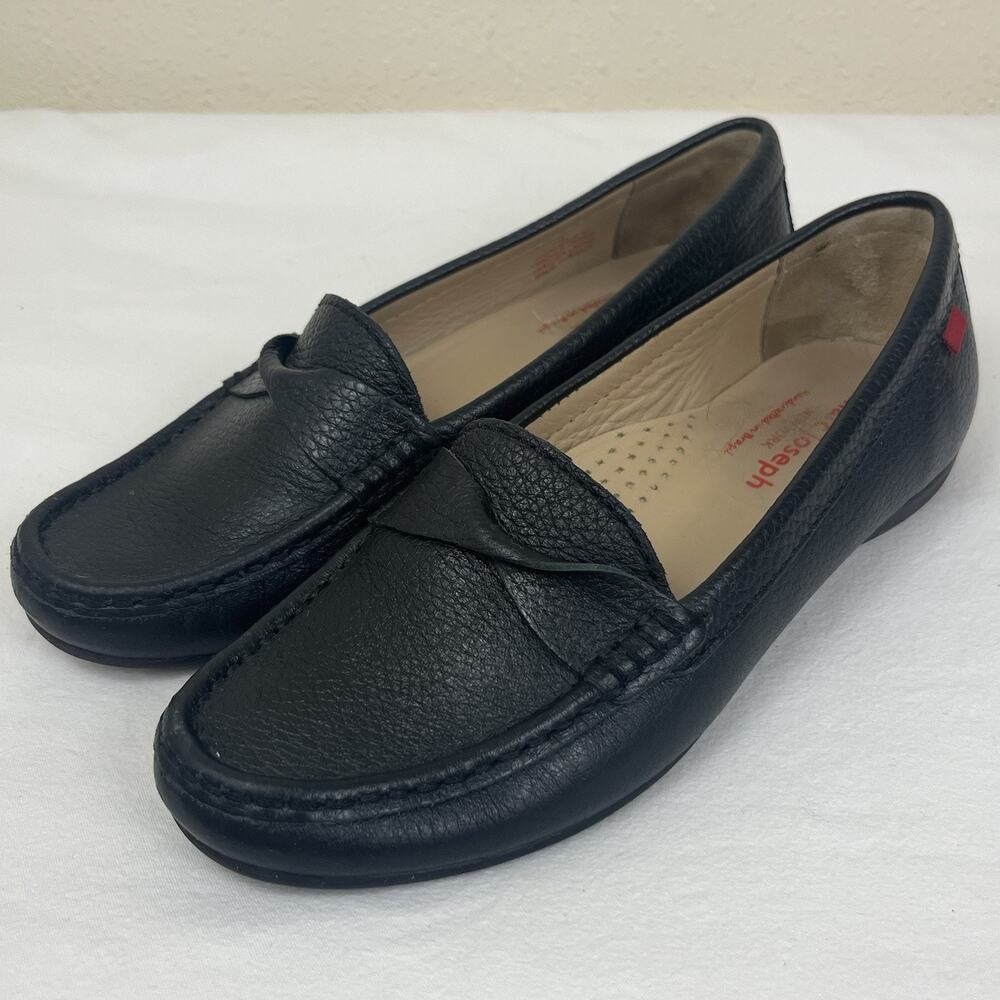 Marc Joseph New York Clermont Street Loafers Womens 5 Black Pebbled Leather